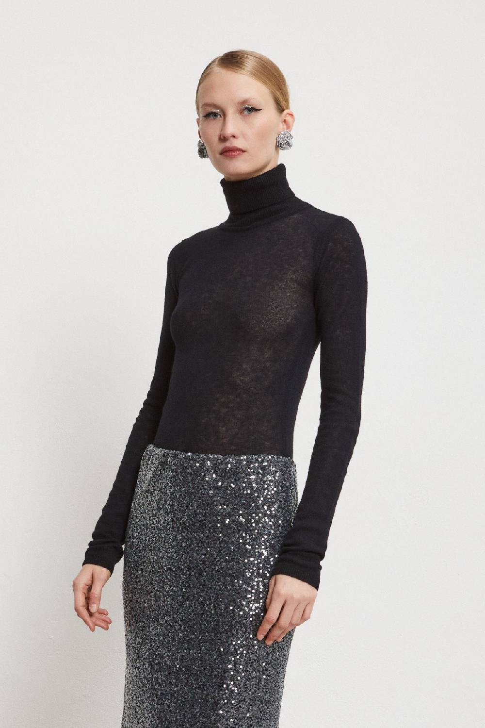 Ottod'Ame Wool Blend Turtleneck Jumper