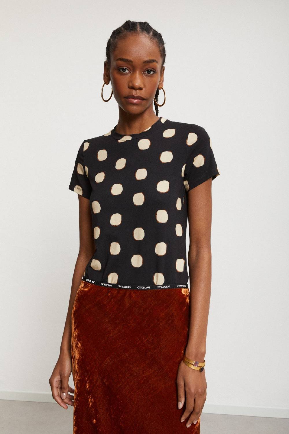 Ottod'Ame Printed Viscose T-shirt With Short Sleeves