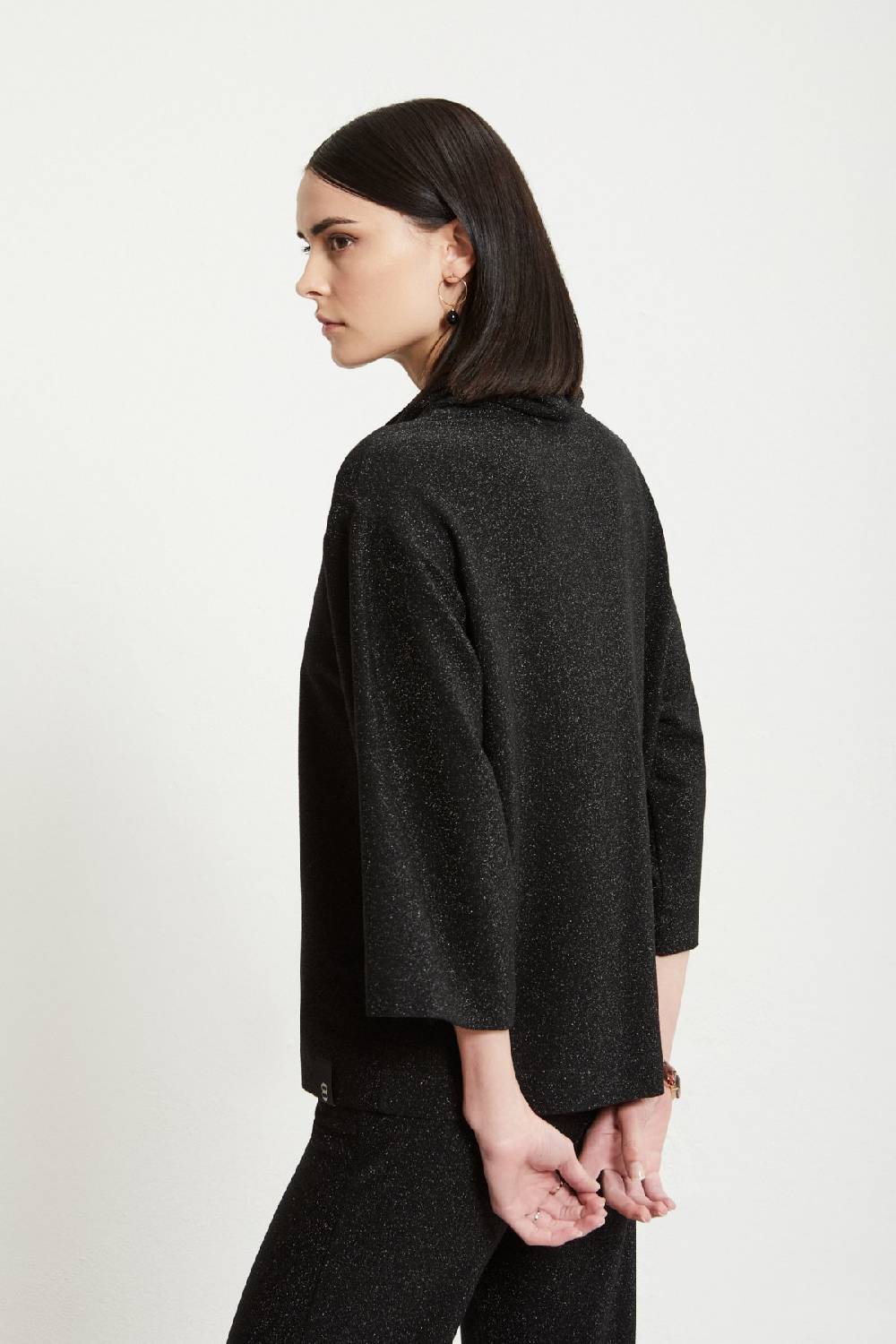 Ottod'Ame Viscose Blouse With Lurex And Flared Sleeves