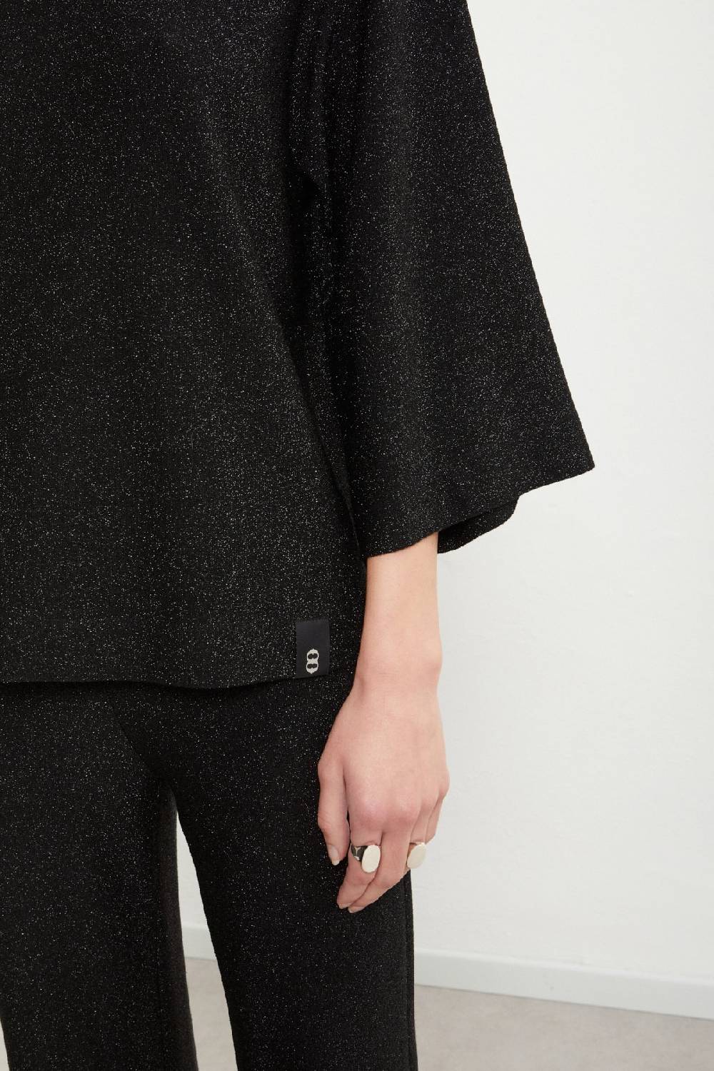 Ottod'Ame Viscose Blouse With Lurex And Flared Sleeves