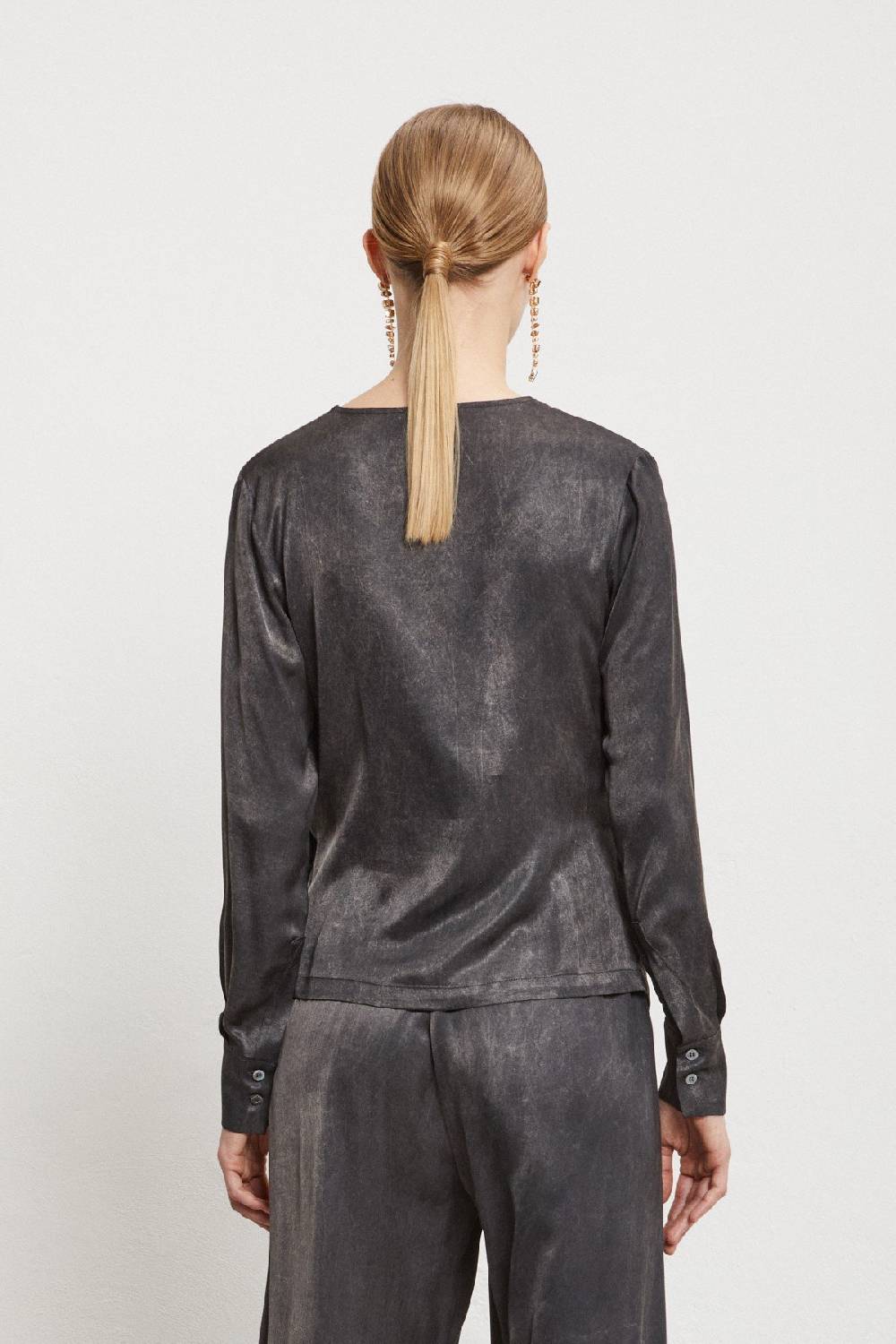 Ottod'Ame Viscose Blouse With V-neck And Side Buttoning