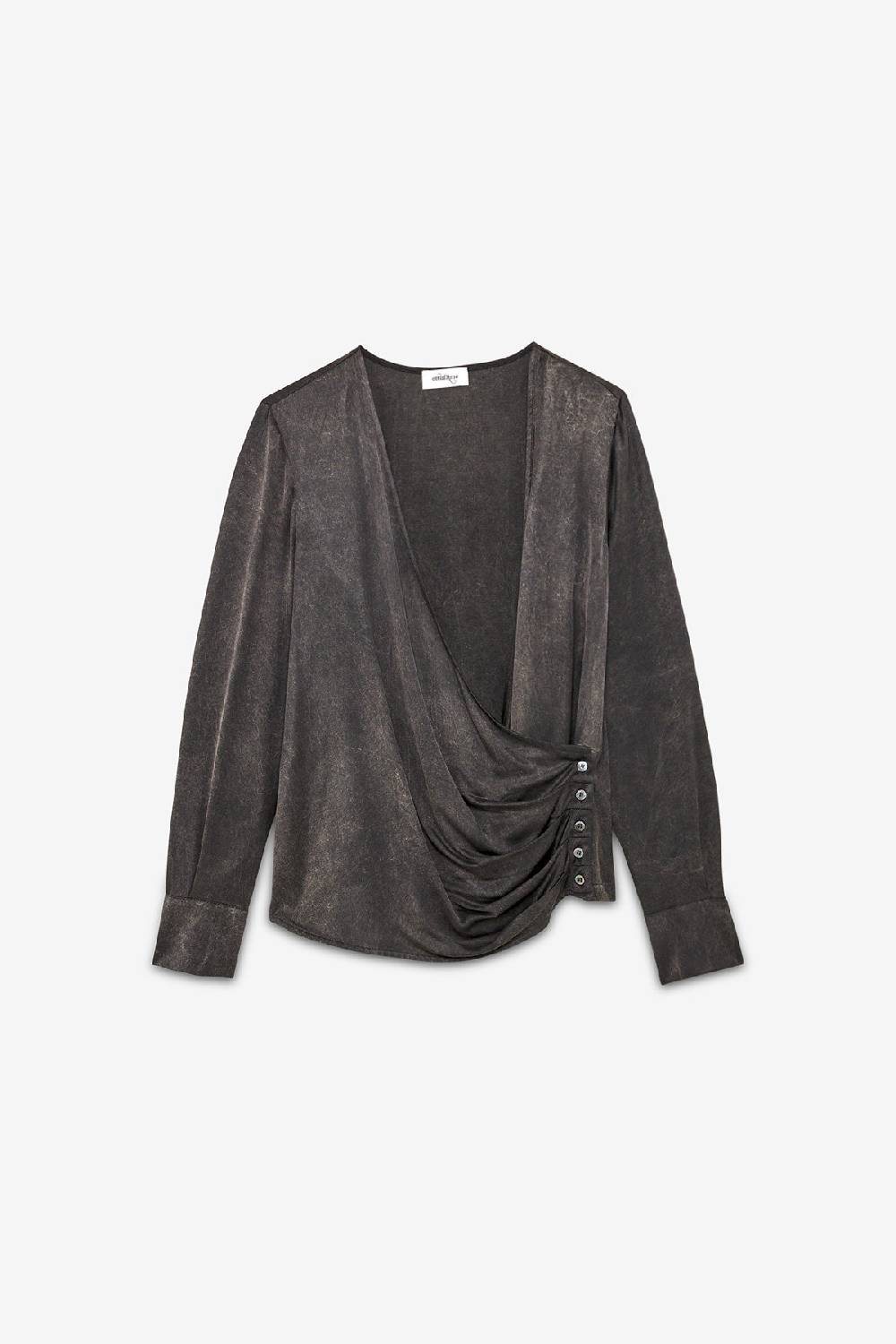 Ottod'Ame Viscose Blouse With V-neck And Side Buttoning