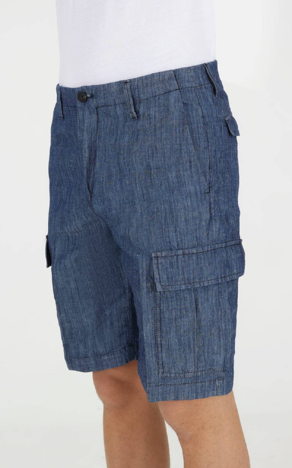 Outfit Italy Bermuda Tasche Laterali In Tessuto Effetto Denim