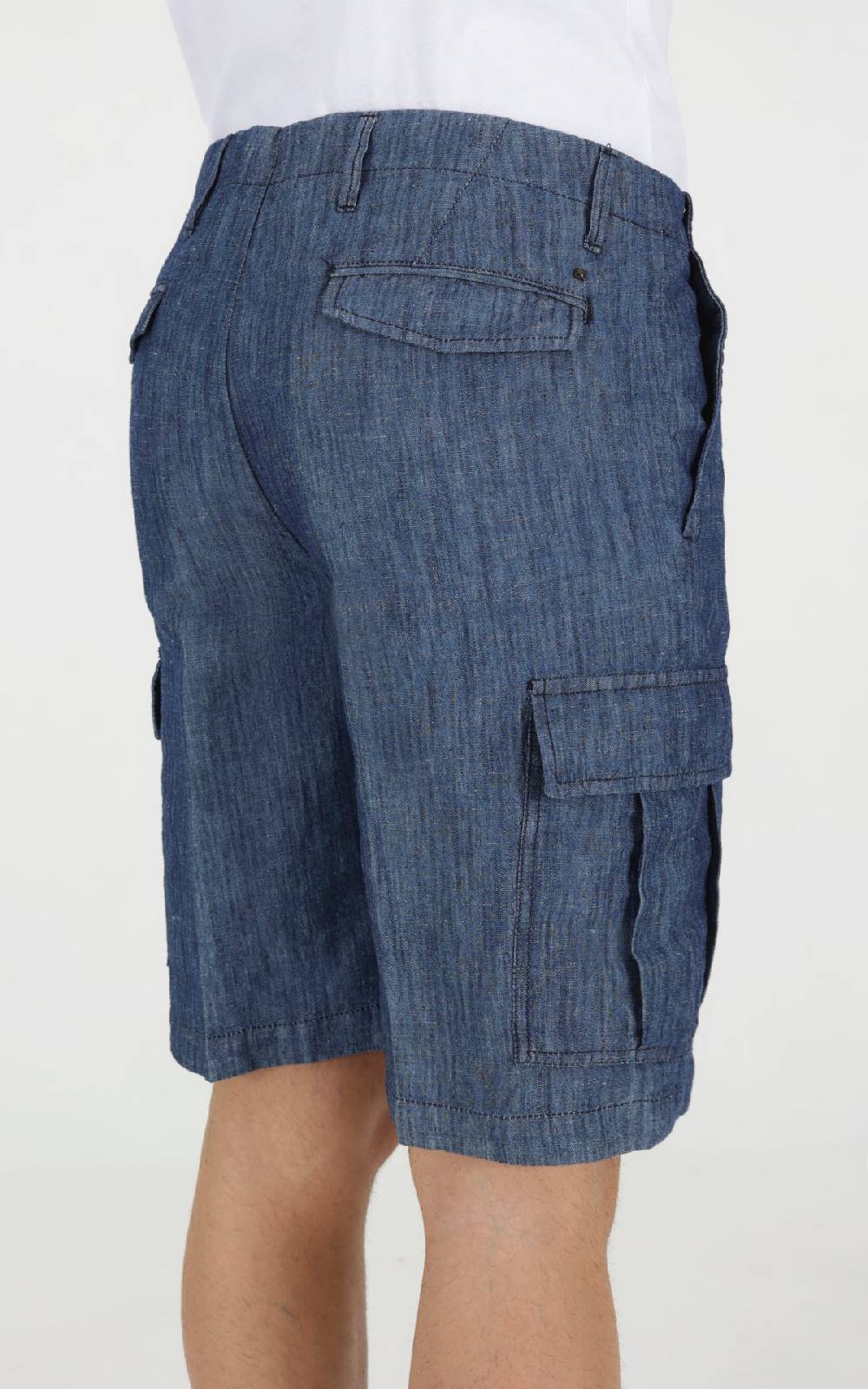 Outfit Italy Bermuda Tasche Laterali In Tessuto Effetto Denim