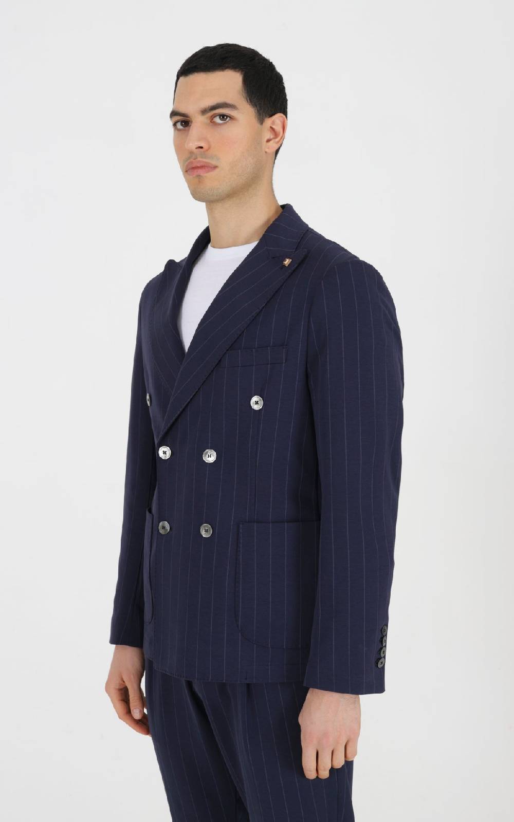 Outfit Italy Giacca Doppiopetto Strutturata In Punto Roma Stampato