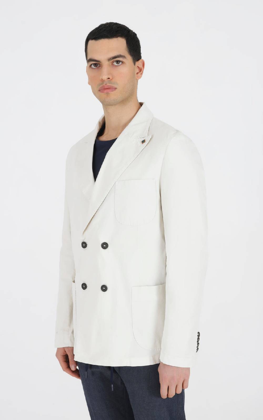 Outfit Italy Giacca Doppiopetto Strutturata In Tessuto Gambardina