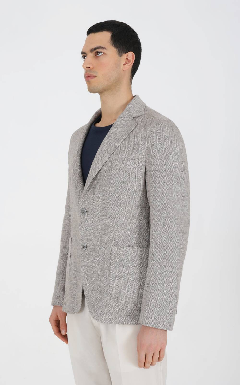 Outfit Italy Giacca Doppiopetto Strutturata In Tessuto Lino