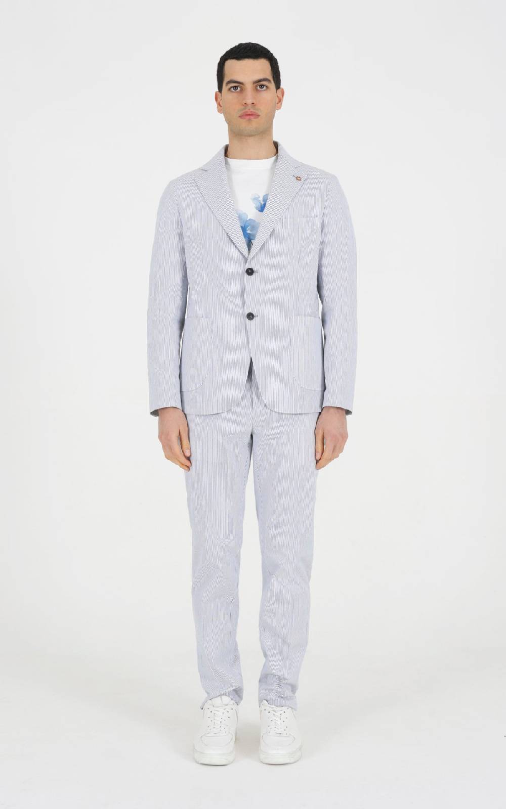 Outfit Italy Abito Goffrato Disegno Riga