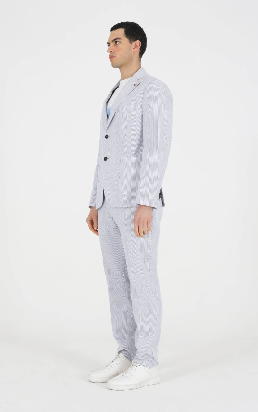 Outfit Italy Abito Goffrato Disegno Riga