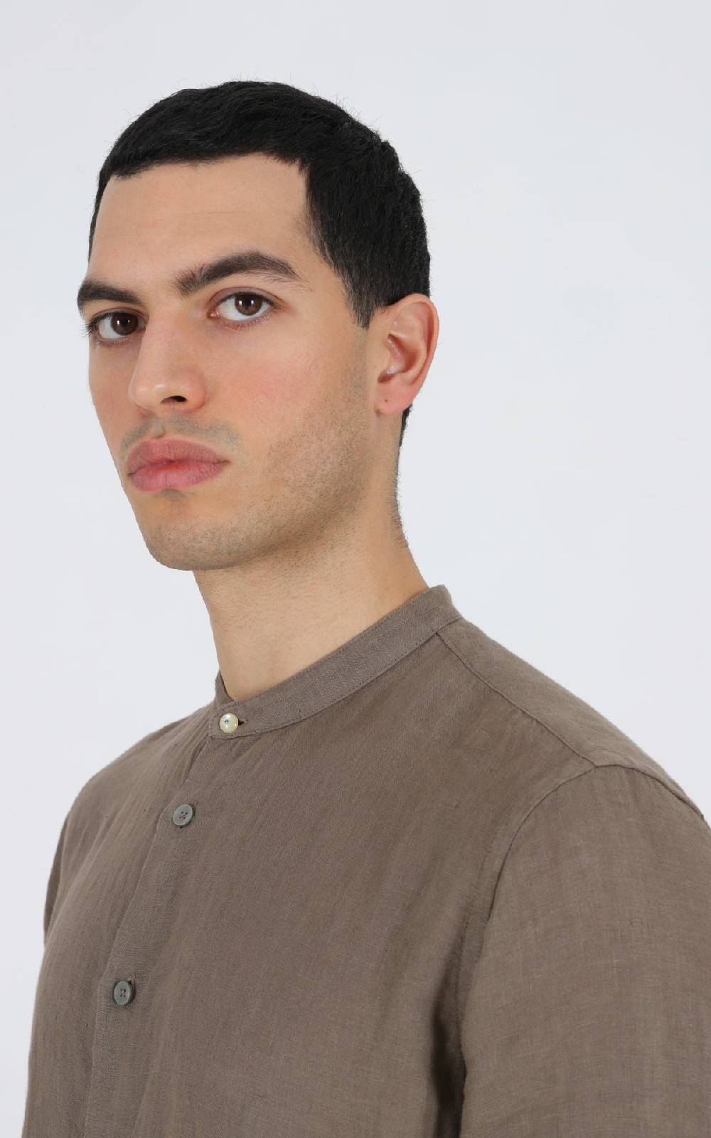 Outfit Italy Camicia Coreana In 100% Lino