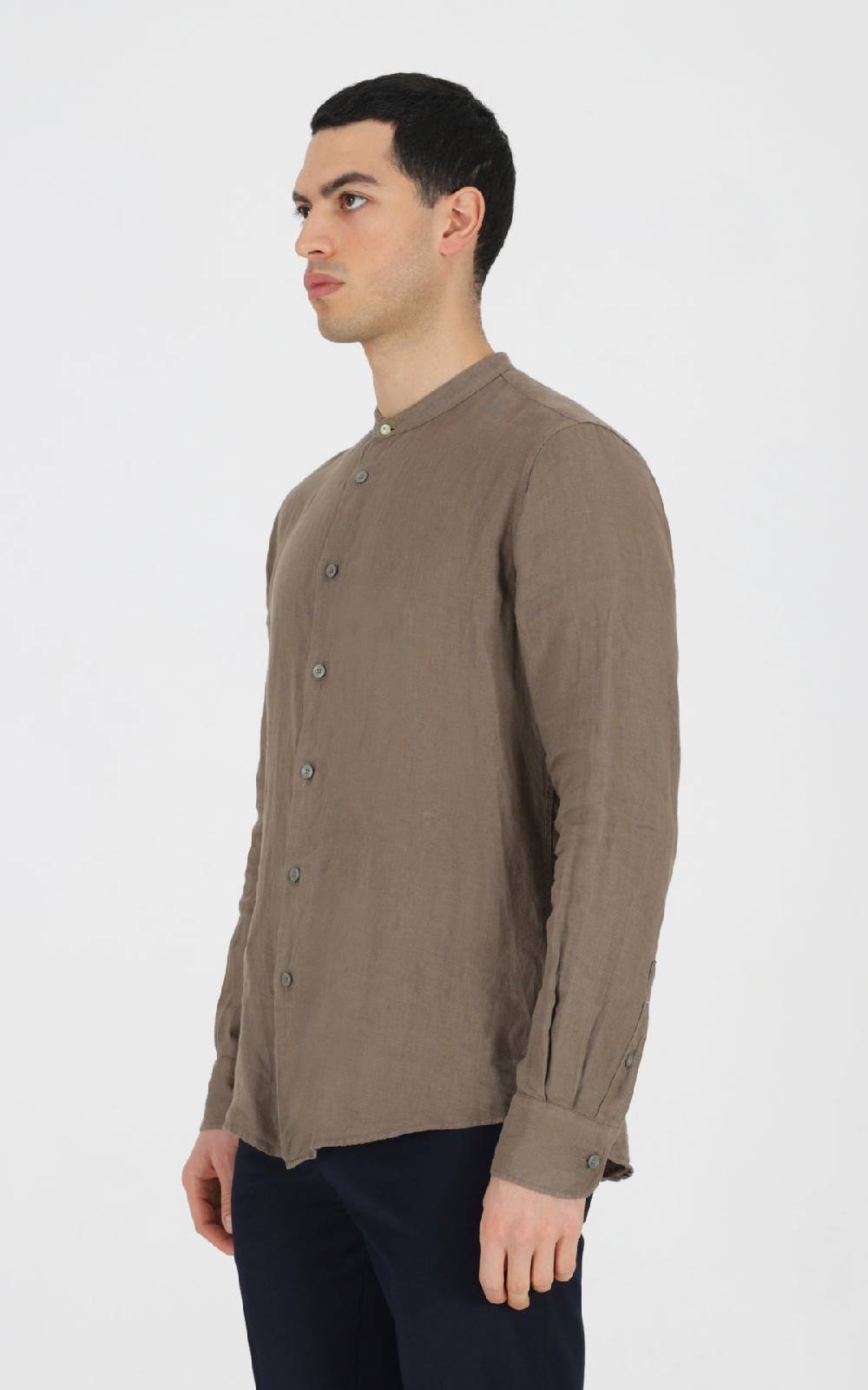 Outfit Italy Camicia Coreana In 100% Lino