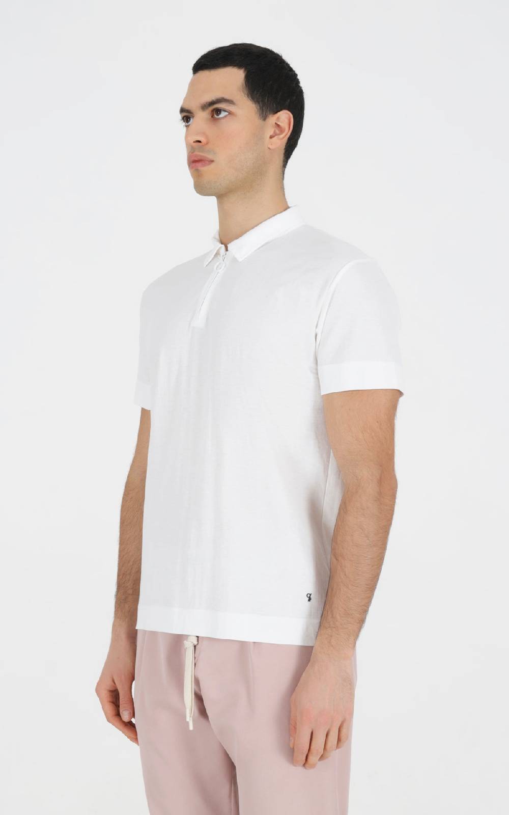 Outfit Italy Polo In Piquet Con Zip Al Collo