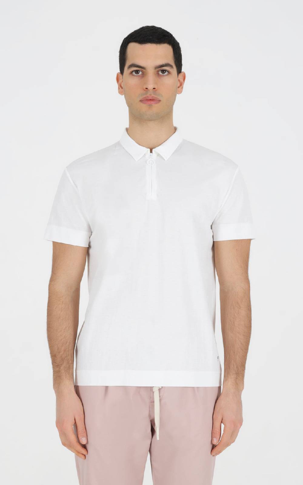 Outfit Italy Polo in piquet con zip al collo