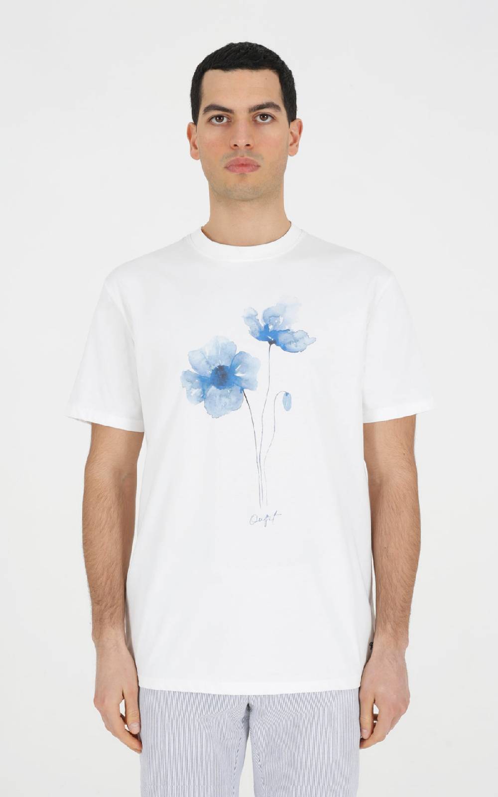Outfit Italy T-Shirt in cotone stampata flower