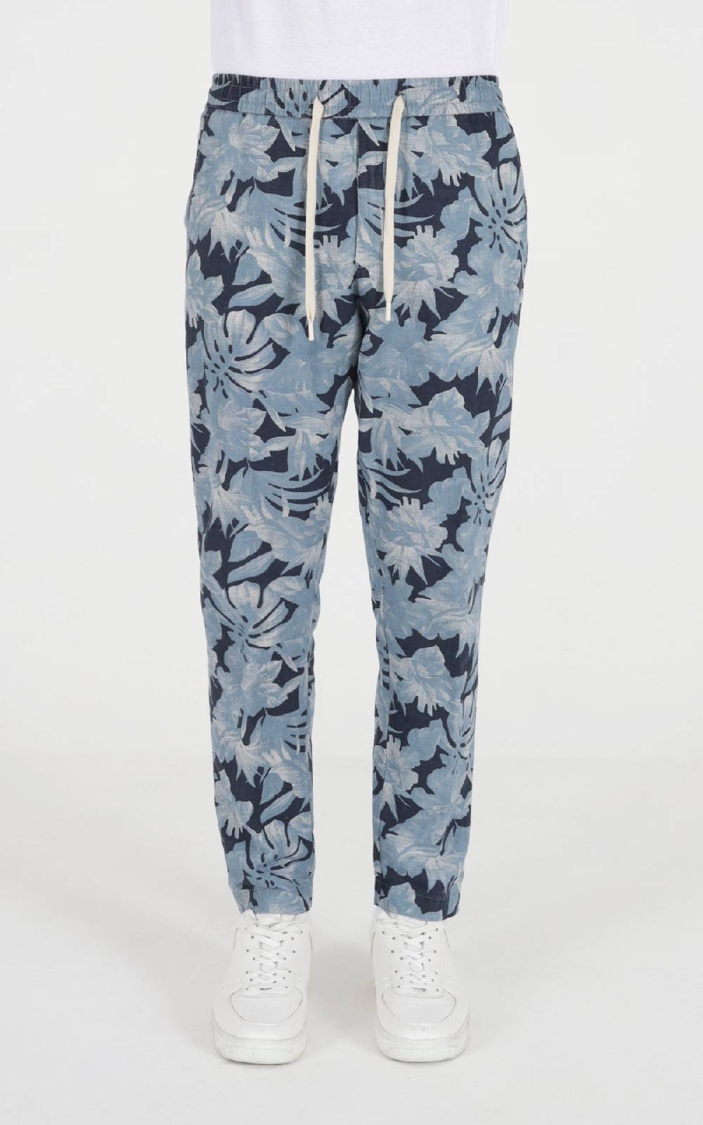 Outfit Italy Pantalaccio con laccio in lino stampato