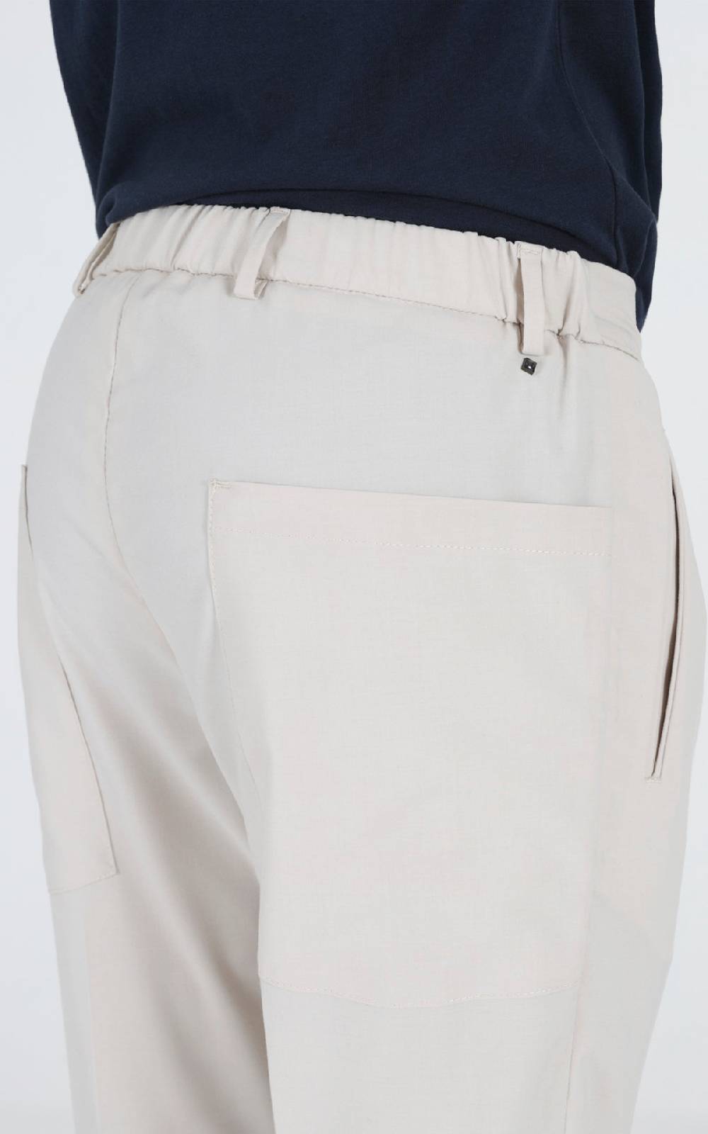 Outfit Italy Pantalaccio In Fresco Lana Con Tasche Dietro