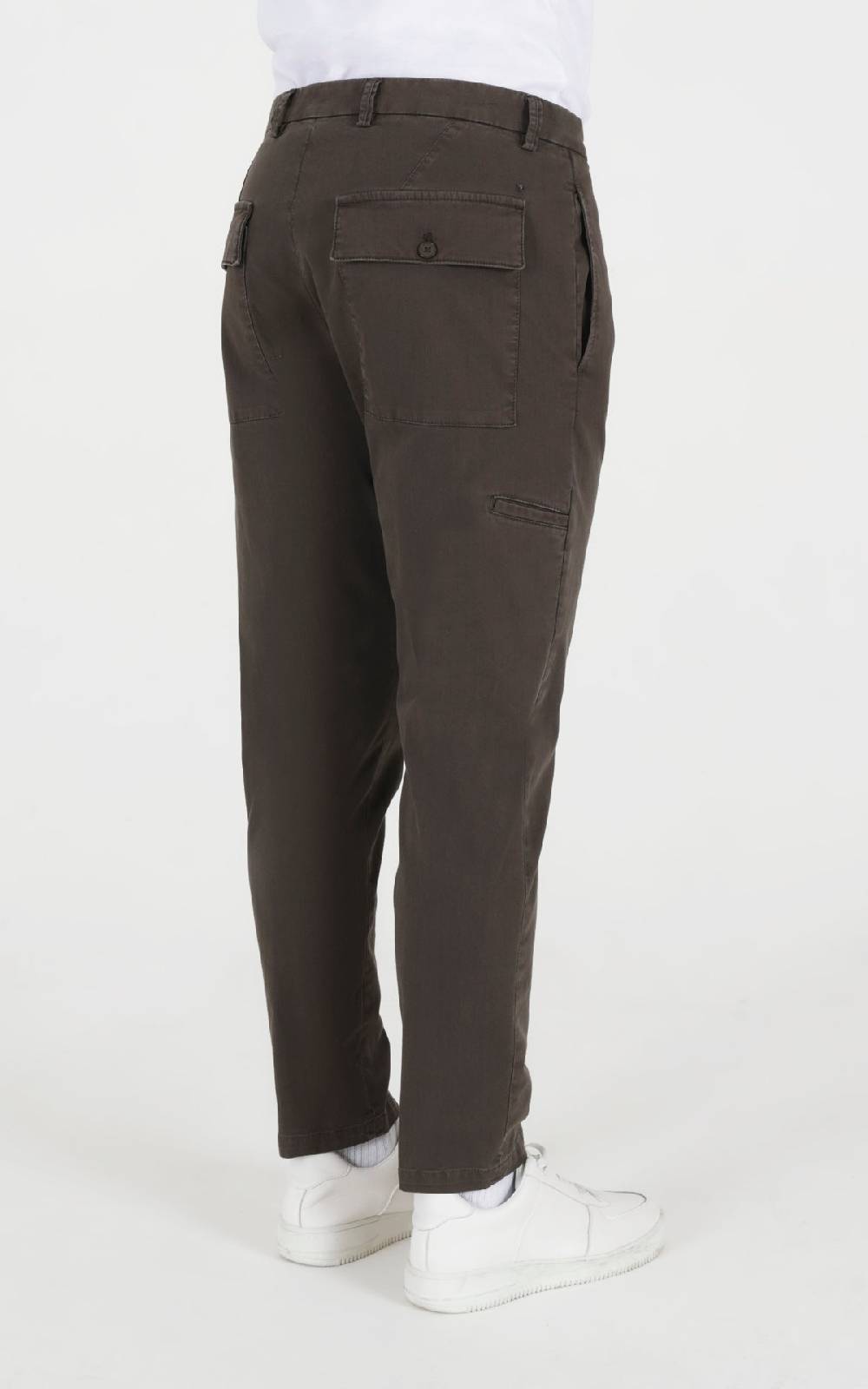 Outfit Italy Pantalone In Cotone Fiammato Con Tasche Dietro