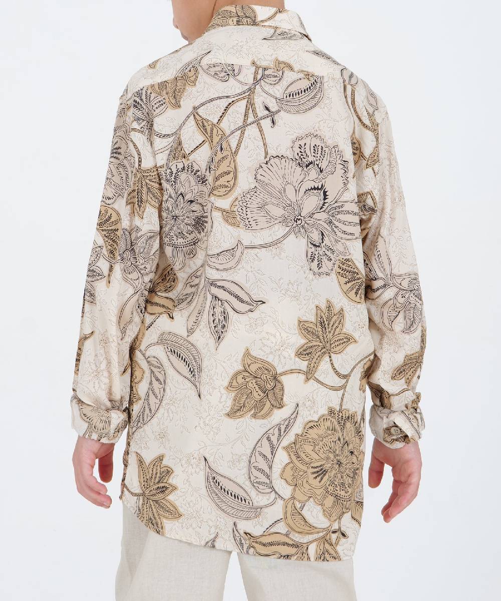 Over D CAMICIA VISCOSA CON FIORI