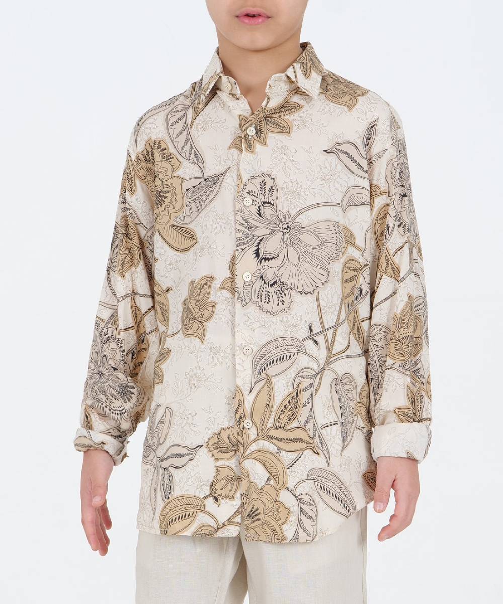 Over D CAMICIA VISCOSA CON FIORI