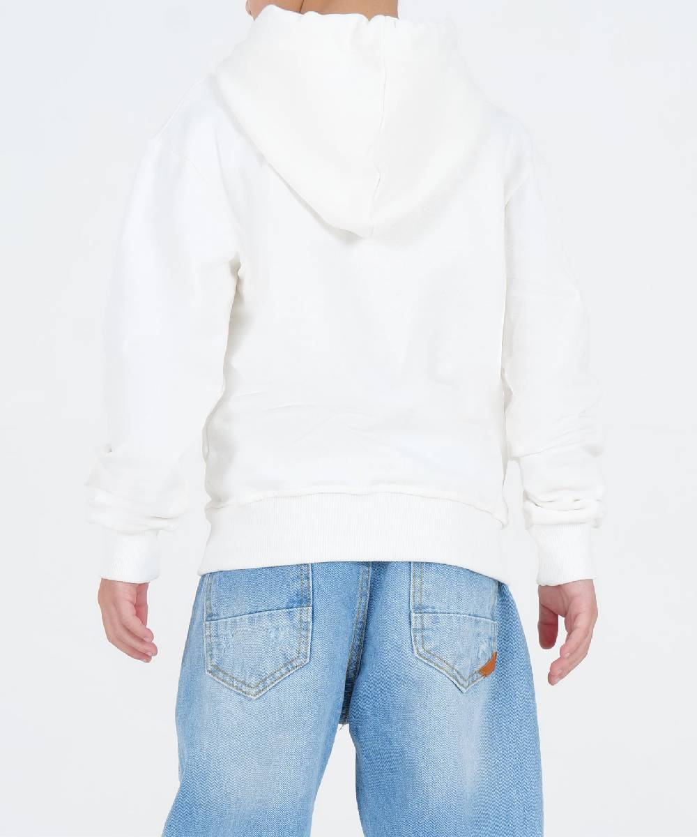 Over D FELPA CON CAPPUCCIO E MARSUPIO BASICA