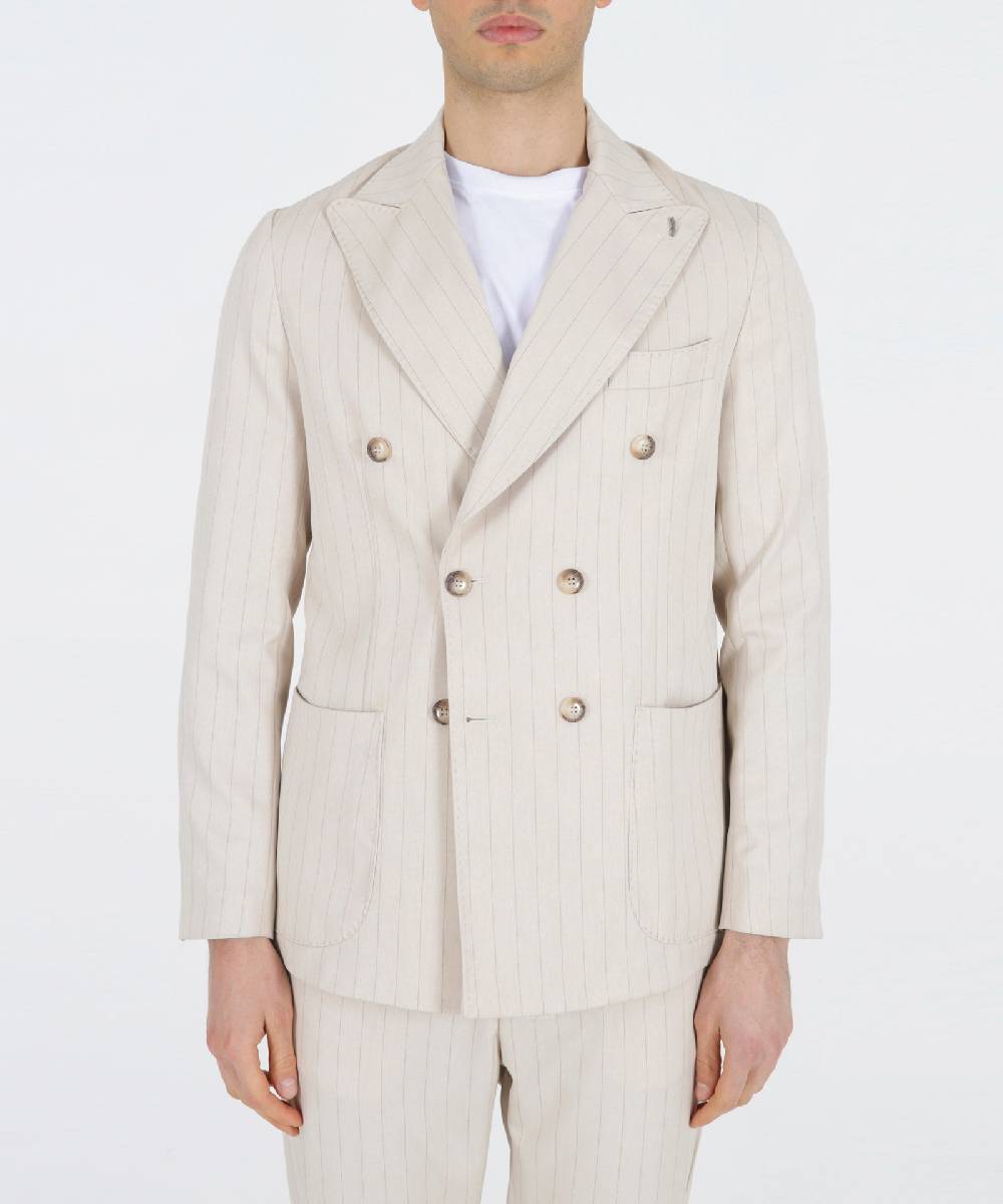 Over D GIACCA SLIM FIT DOPPIO PETTO REVERS