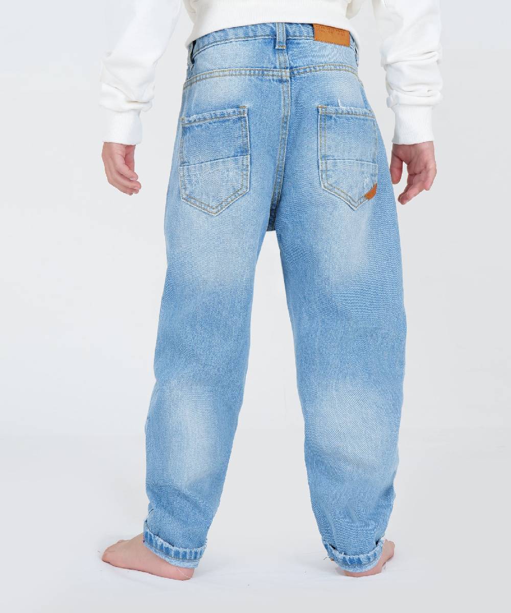 Over D JEANS TAPARED FIT BLU