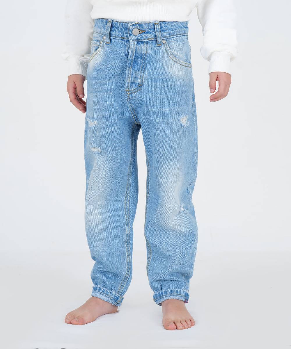 Over D JEANS TAPARED FIT BLU