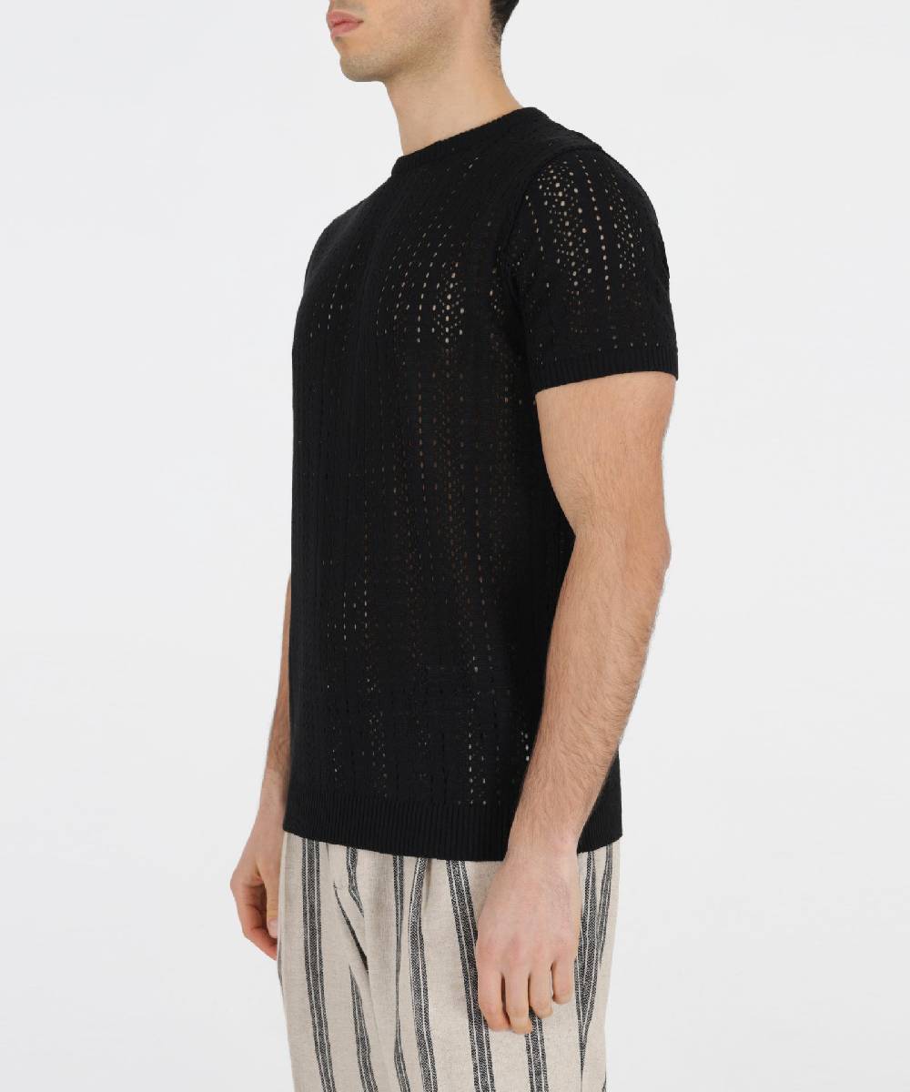 Over D MAGLIA MOTIVO TRAFORATA