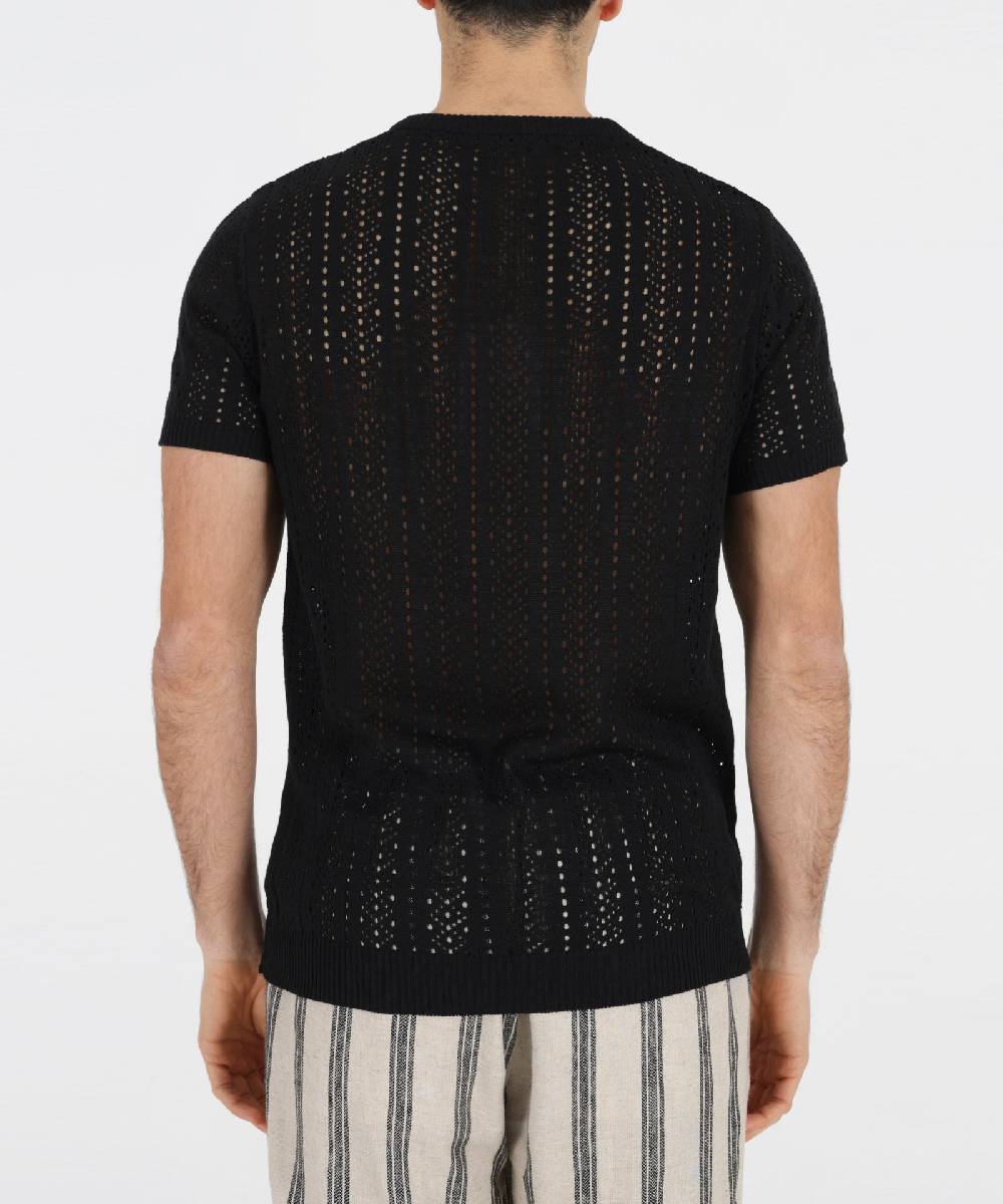 Over D MAGLIA MOTIVO TRAFORATA