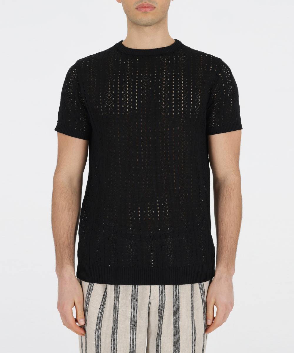 Over D MAGLIA MOTIVO TRAFORATA