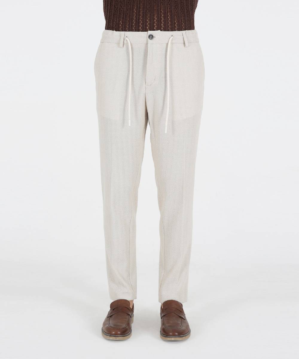 Over D PANTAMOLLA SLIM FIT TASCHE DOPPIO FILETTO