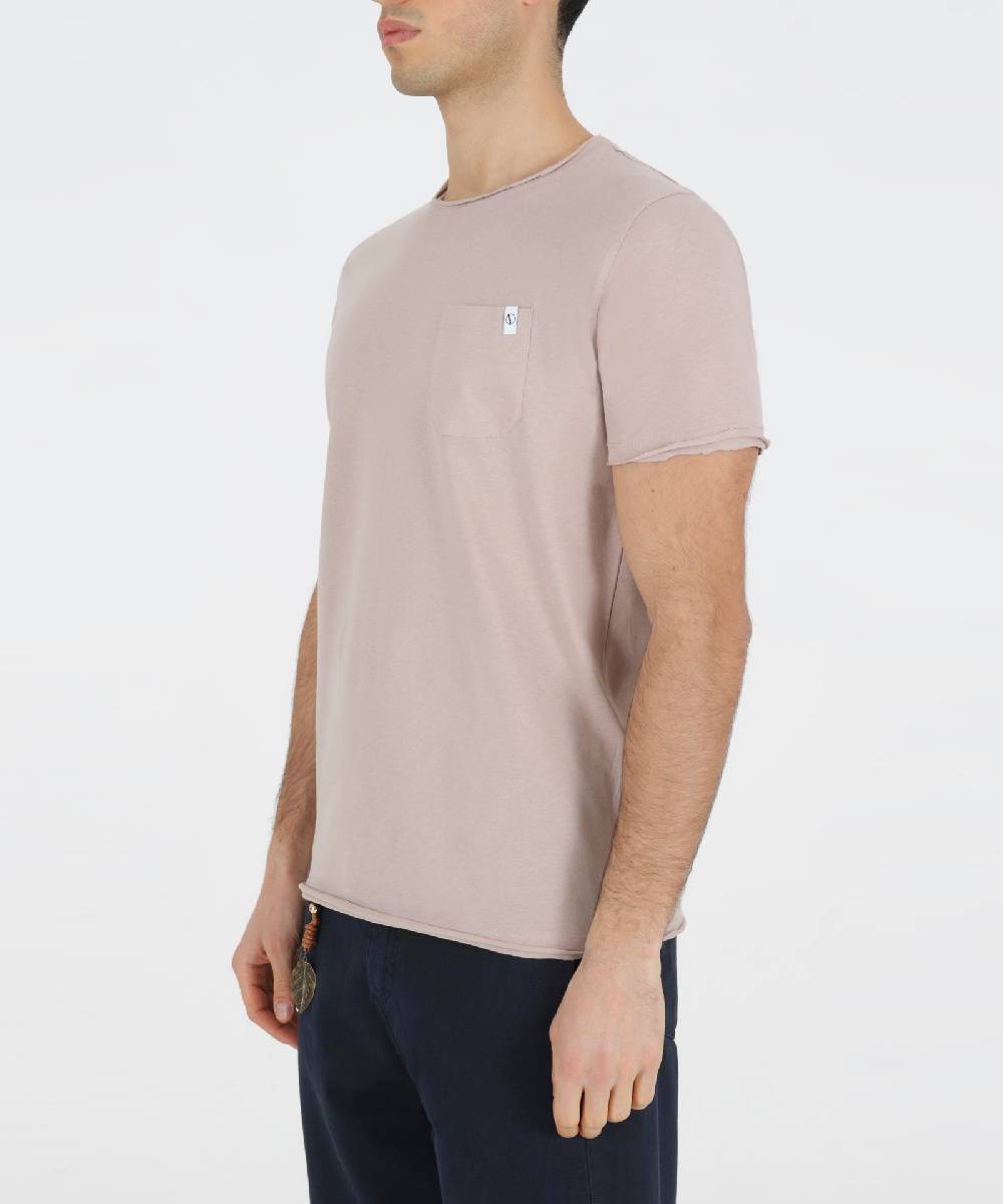 Over D T-SHIRT BASICA CON TASCHINO