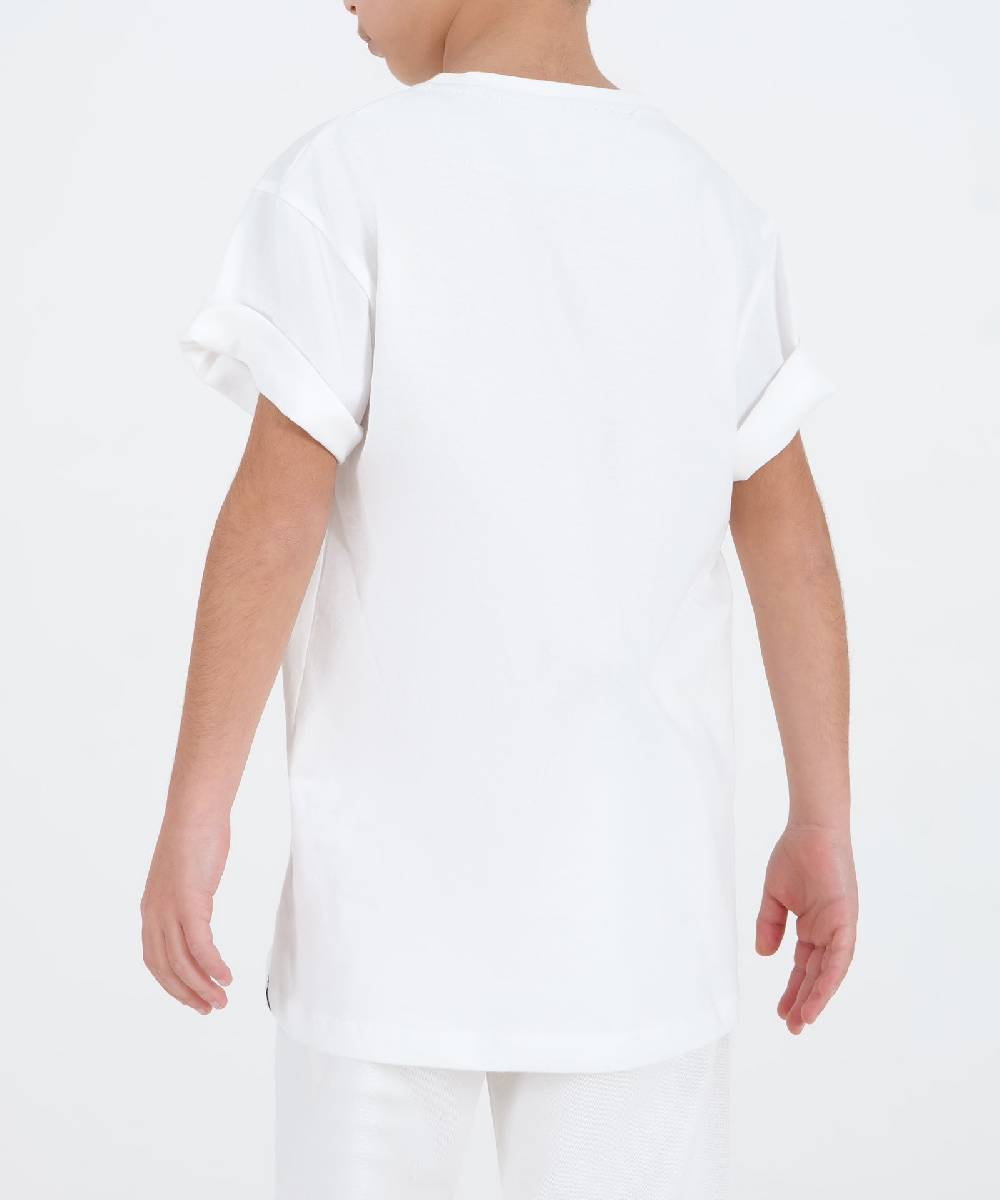 Over D T-SHIRT CON CARRE' E TASCHINO