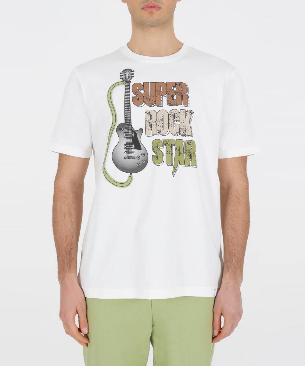 Over D T-SHIRT GRAFICA SUPER ROCK STAR