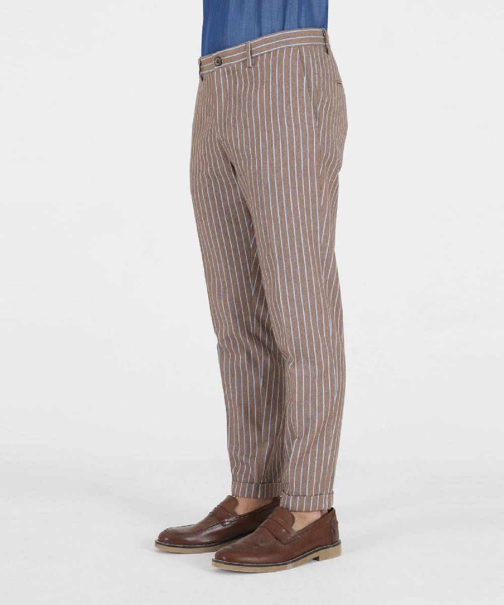 Over D PANTALONE CHINO SLIM FIT TASCHE DOPPIO FILETTO