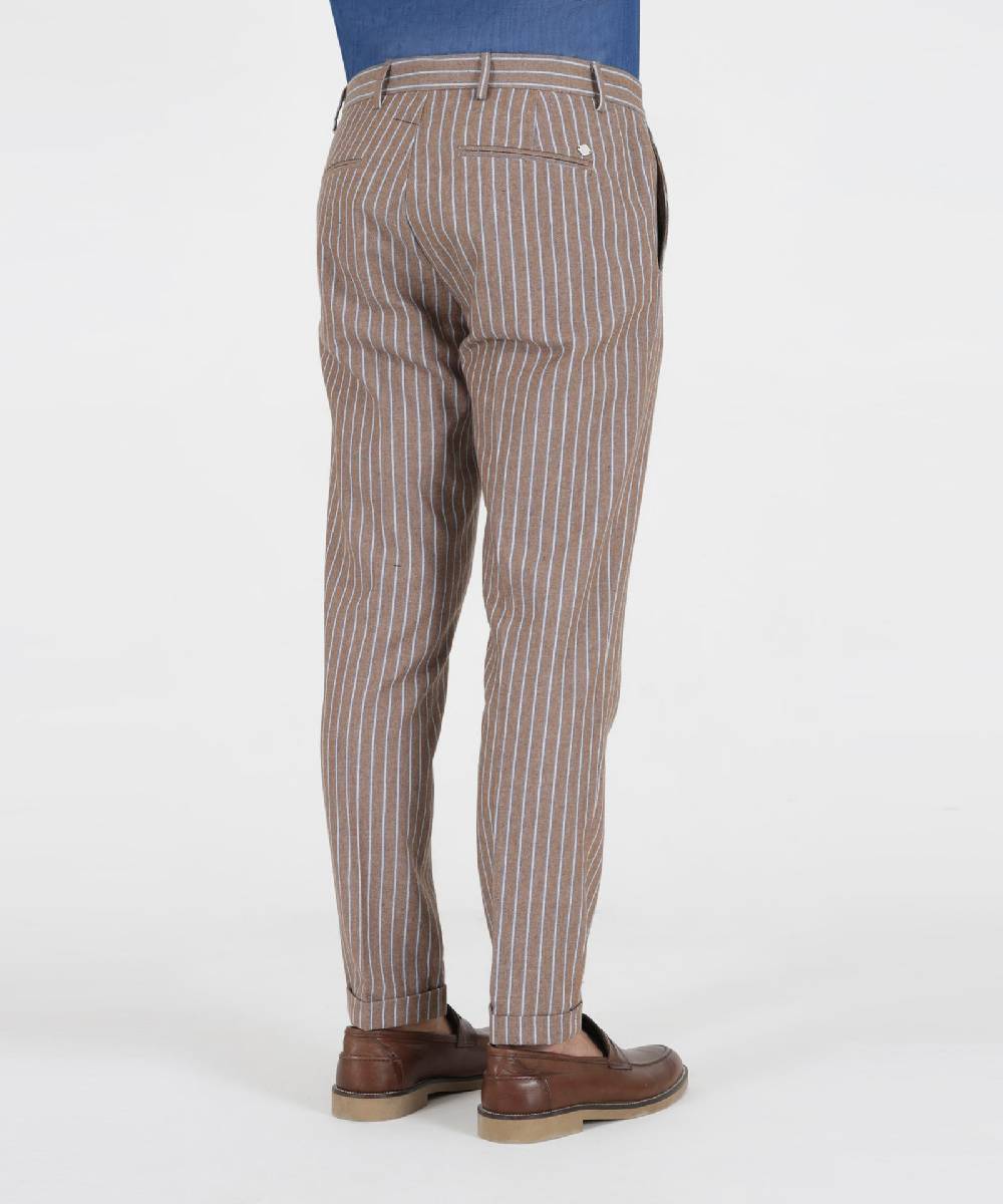 Over D PANTALONE CHINO SLIM FIT TASCHE DOPPIO FILETTO