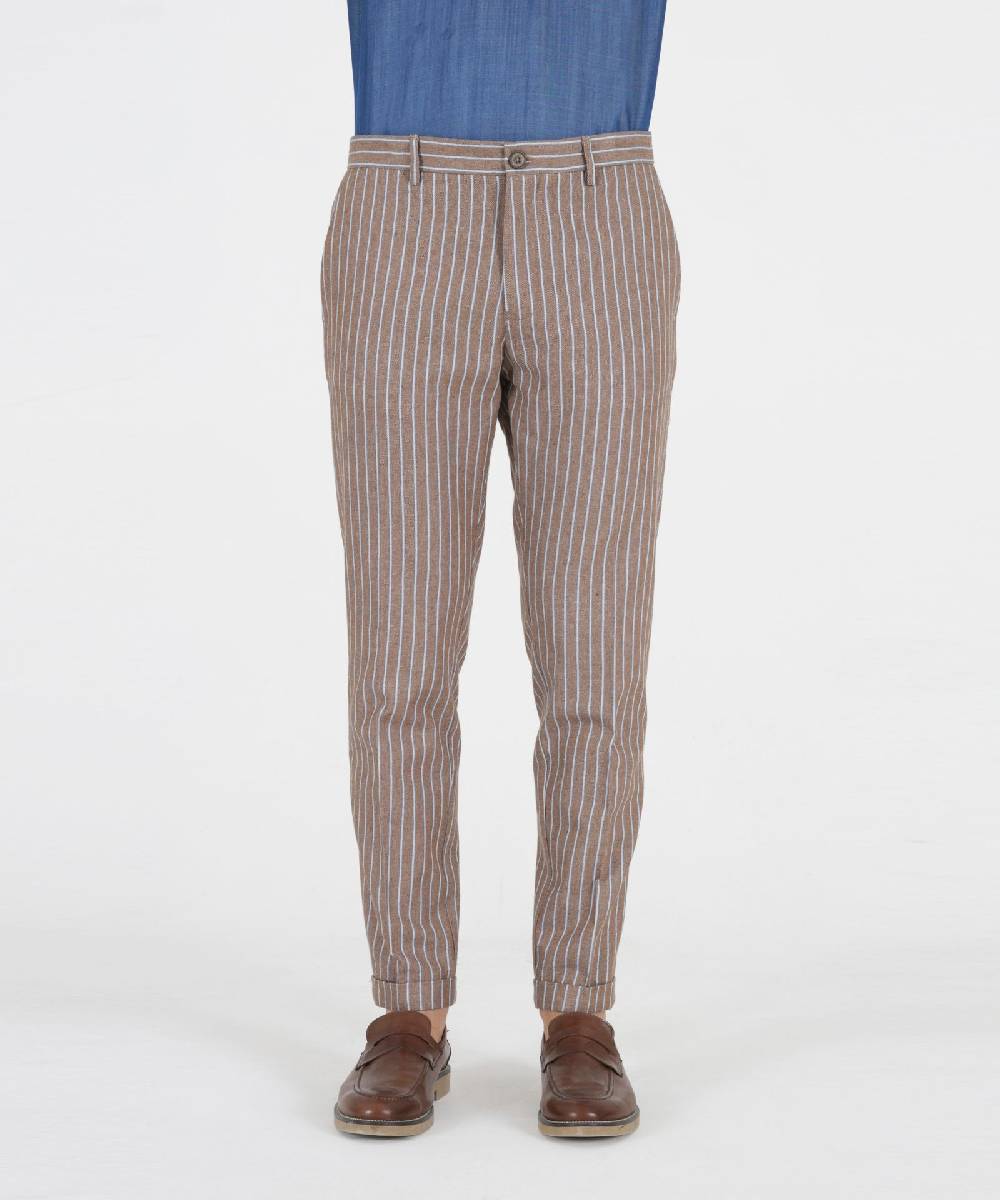 Over D PANTALONE CHINO SLIM FIT TASCHE DOPPIO FILETTO