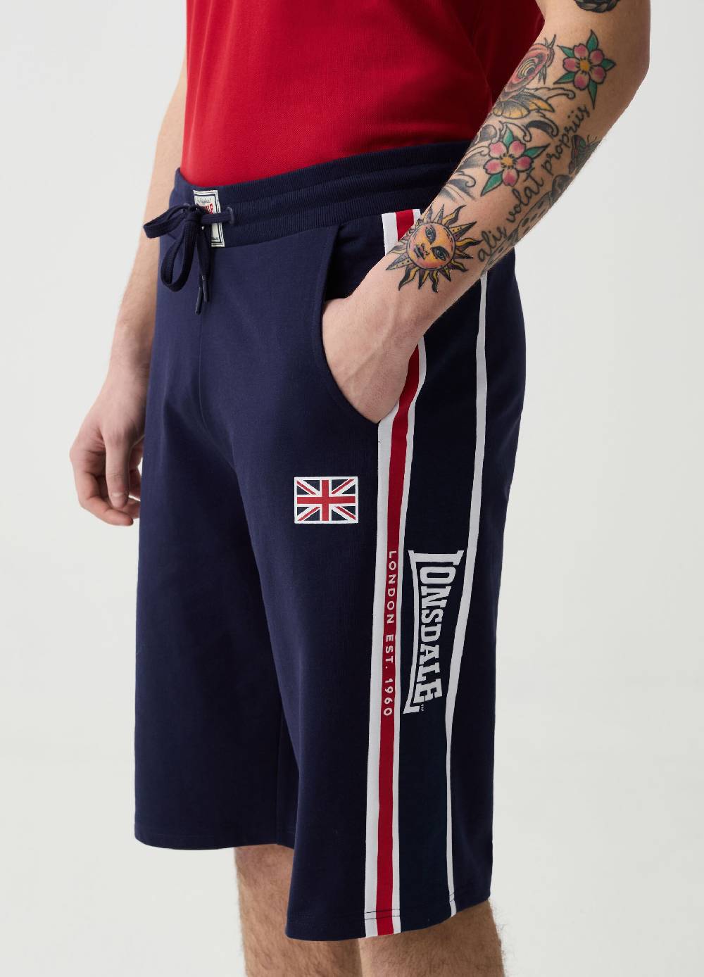 Ovs Bermuda Jogger Bande A Contrasto Con Stampa Logo
