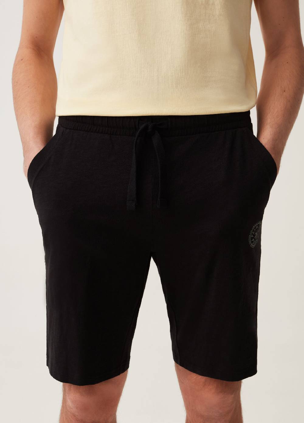 Ovs Bermuda Jogger In Cotone Slub Stampa Grand&Hills