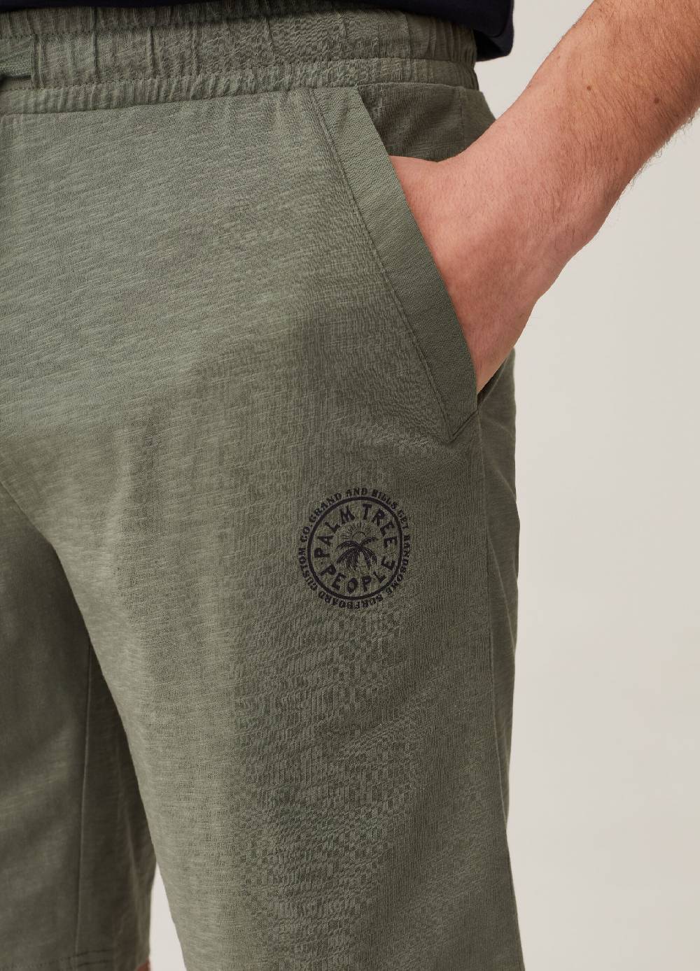 Ovs Bermuda Jogger In Cotone Slub Stampa Grand&Hills