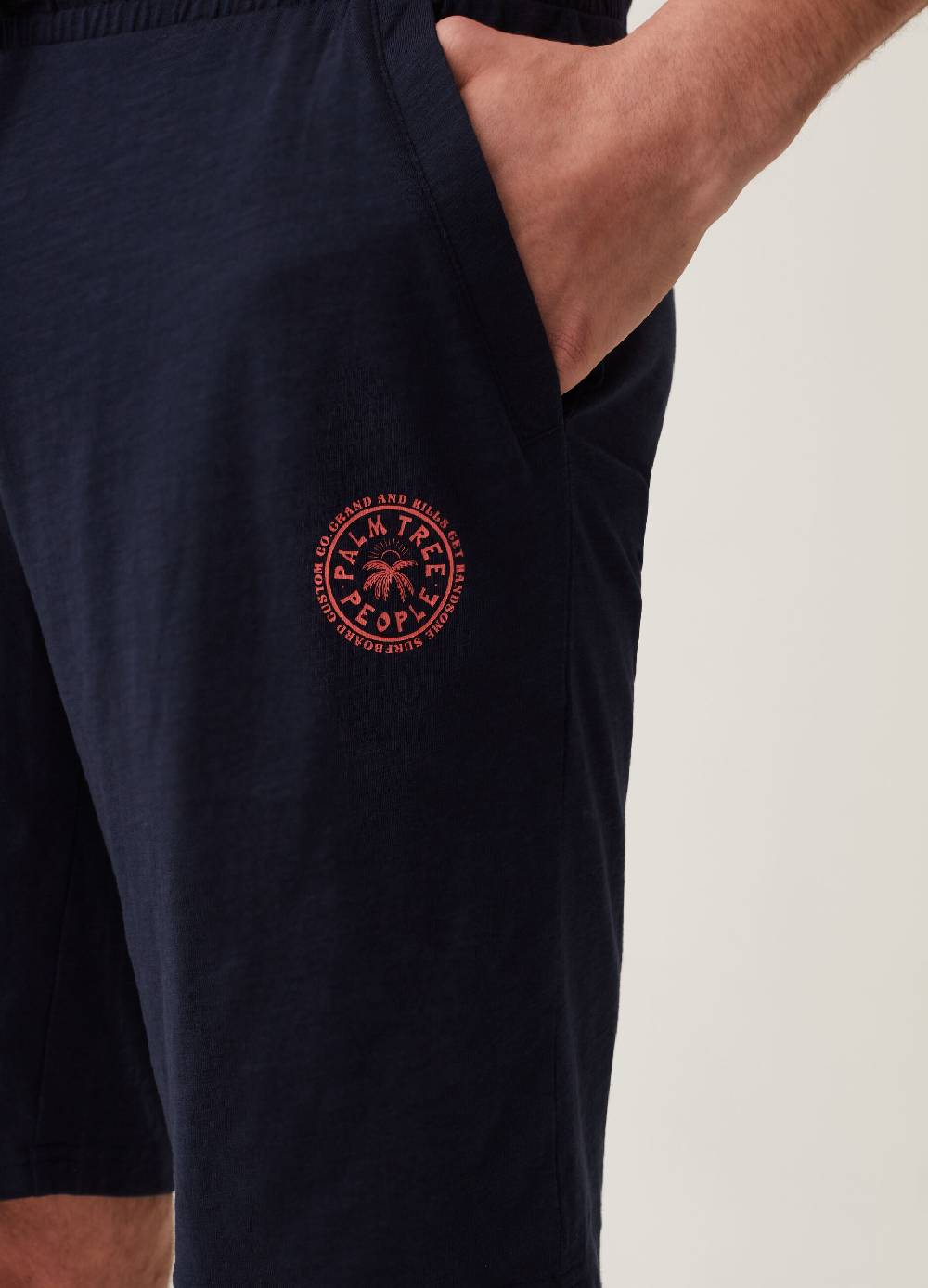 Ovs Bermuda Jogger In Cotone Slub Stampa Grand&Hills