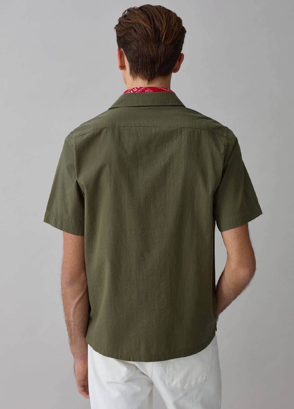 Ovs Camicia A Maniche Corte In Seersucker Con Tasca