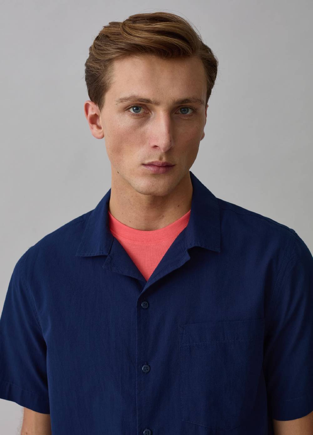 Ovs Camicia A Maniche Corte In Seersucker Con Tasca