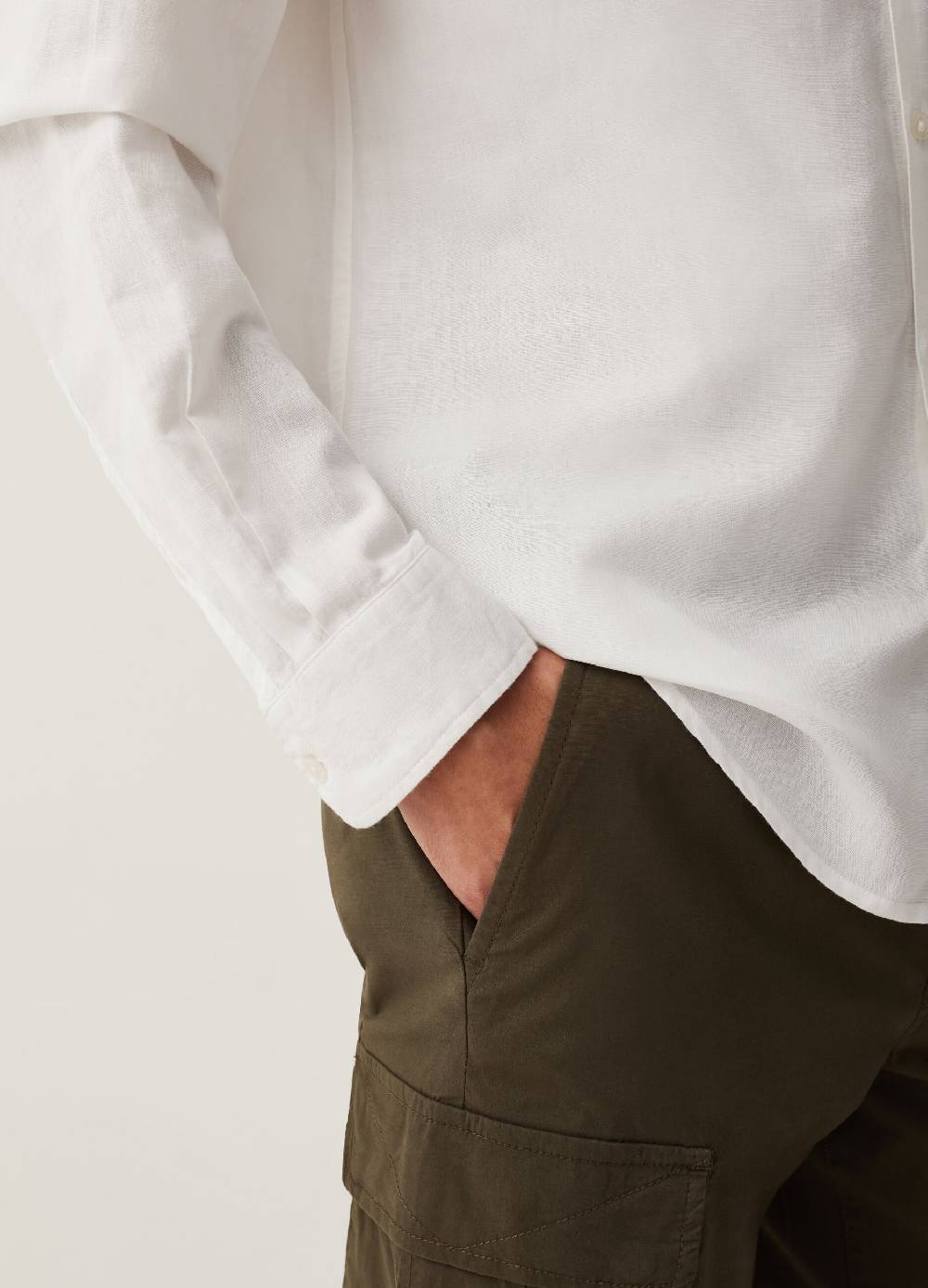 Ovs Camicia Regular Fit In Cotone E Lino Grand&Hills
