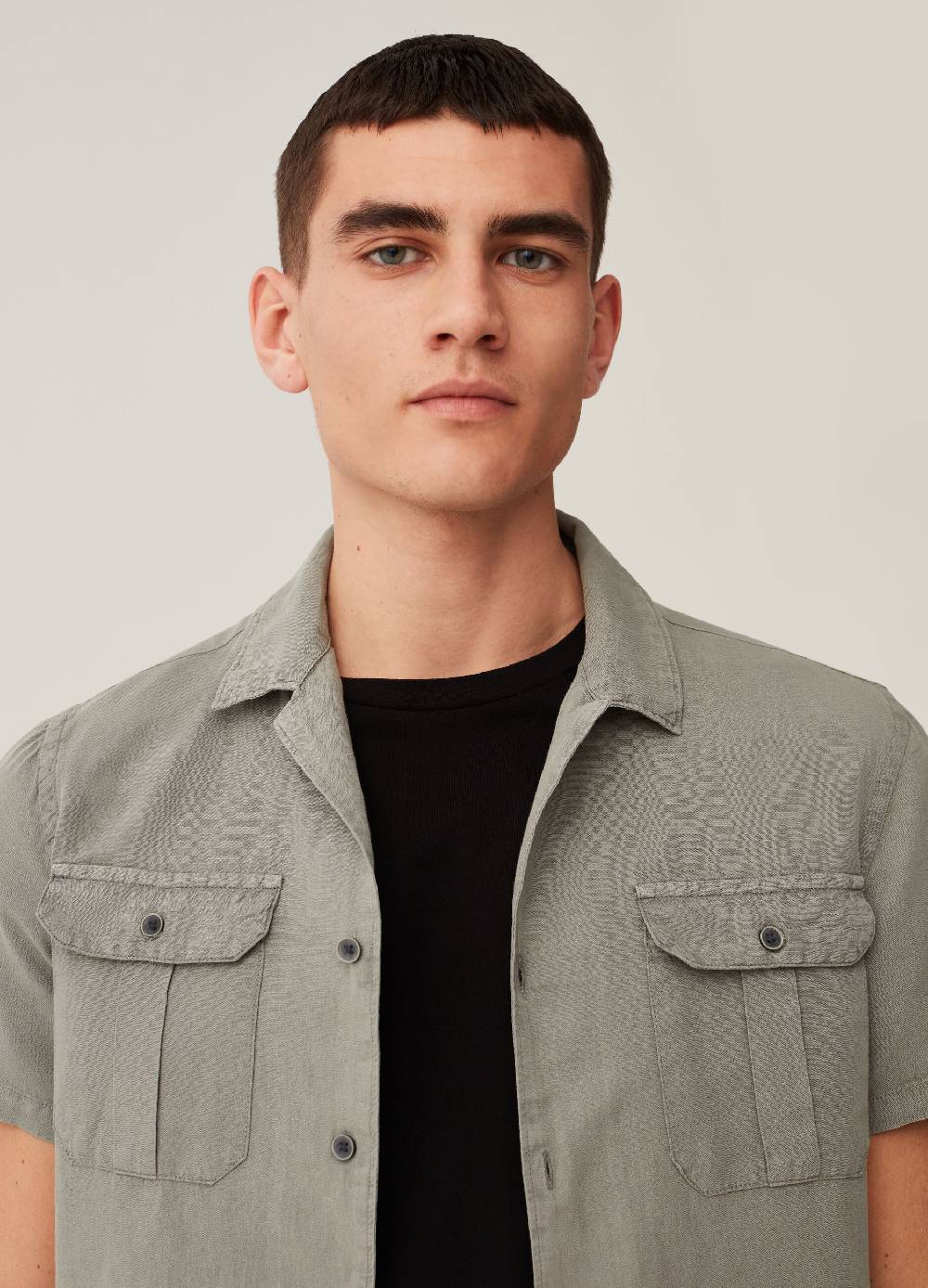 Ovs Camicia Regular Fit In Cotone E Lino Grand&Hills