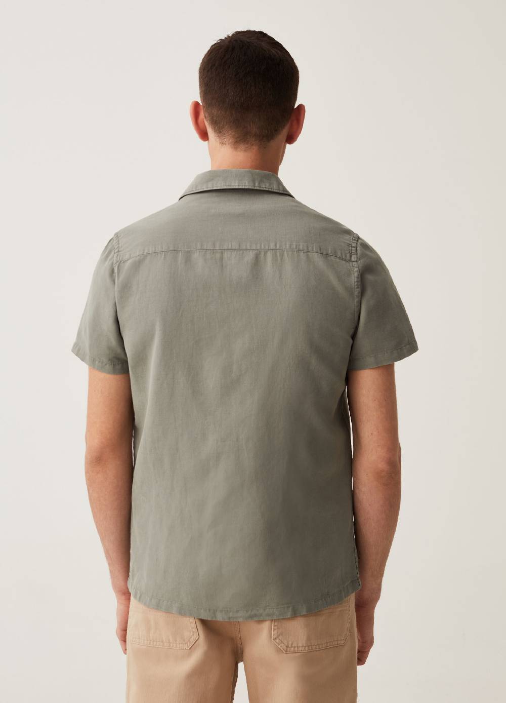 Ovs Camicia Regular Fit In Cotone E Lino Grand&Hills