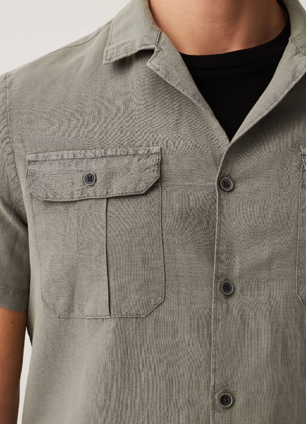 Ovs Camicia Regular Fit In Cotone E Lino Grand&Hills