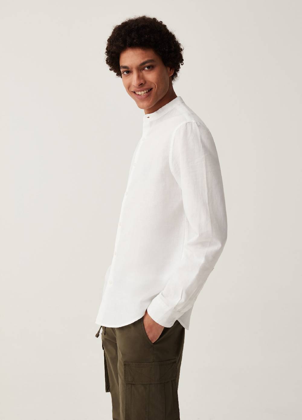 Ovs Camicia regular fit in cotone e lino Grand&Hills