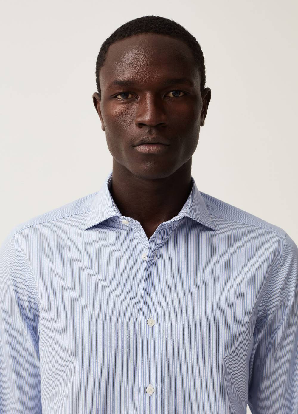 Ovs Camicia Slim Fit In Cotone No Stiro A Righe Sottili