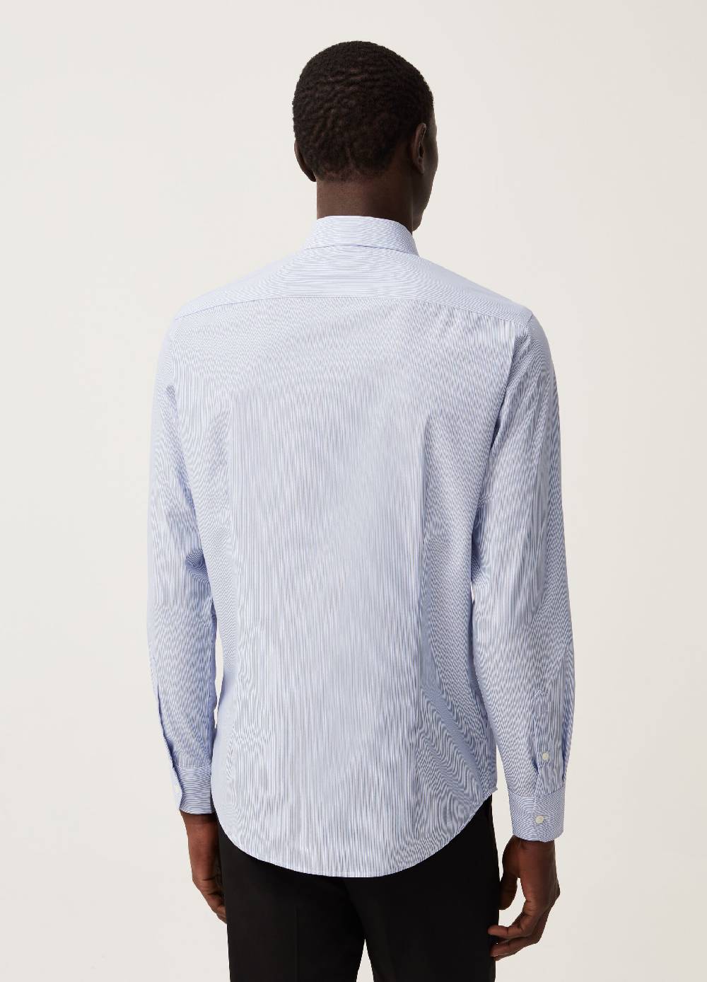 Ovs Camicia Slim Fit In Cotone No Stiro A Righe Sottili